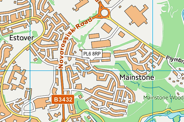 PL6 8RP map - OS VectorMap District (Ordnance Survey)
