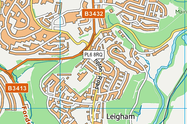 PL6 8RQ map - OS VectorMap District (Ordnance Survey)