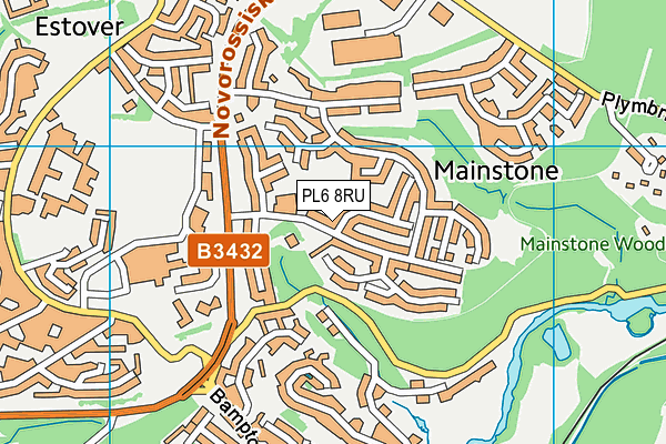 PL6 8RU map - OS VectorMap District (Ordnance Survey)