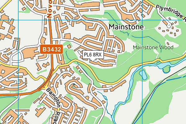 PL6 8RX map - OS VectorMap District (Ordnance Survey)