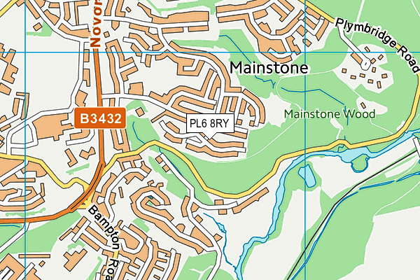 PL6 8RY map - OS VectorMap District (Ordnance Survey)