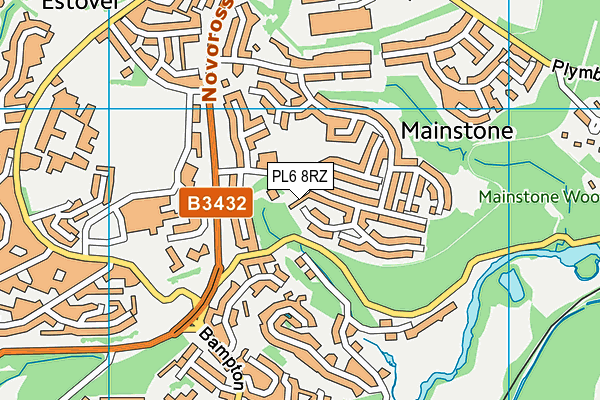 PL6 8RZ map - OS VectorMap District (Ordnance Survey)