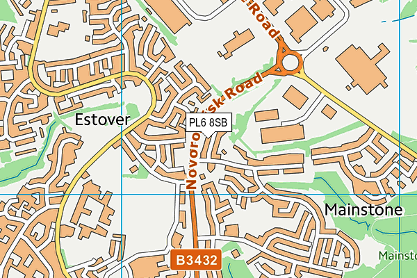 PL6 8SB map - OS VectorMap District (Ordnance Survey)