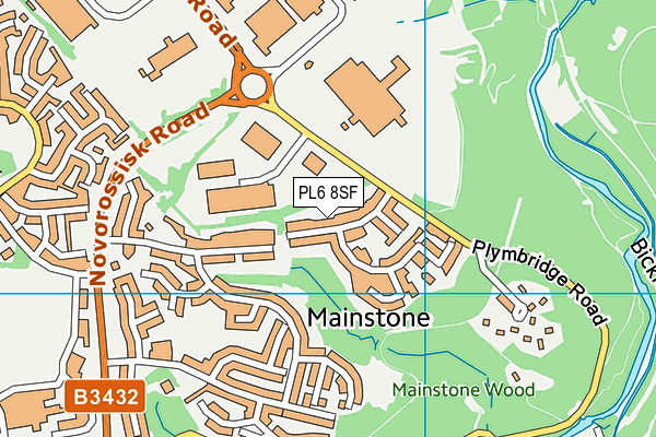PL6 8SF map - OS VectorMap District (Ordnance Survey)