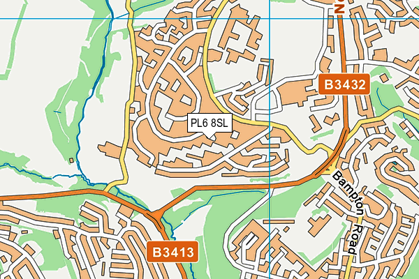 PL6 8SL map - OS VectorMap District (Ordnance Survey)