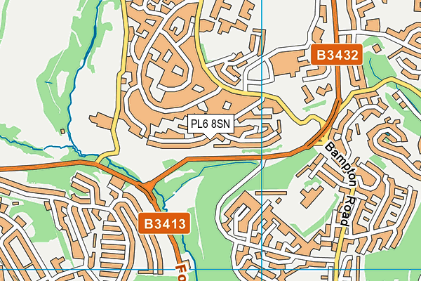 PL6 8SN map - OS VectorMap District (Ordnance Survey)