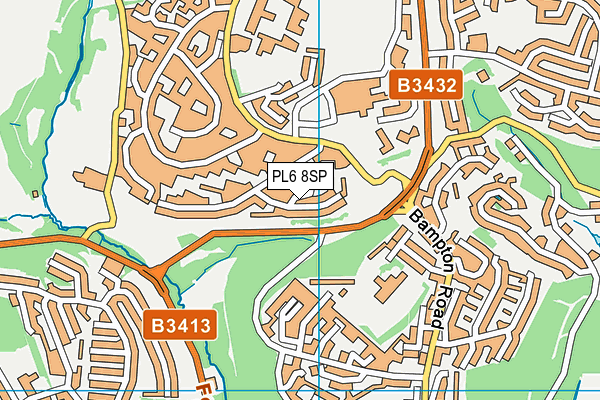 PL6 8SP map - OS VectorMap District (Ordnance Survey)