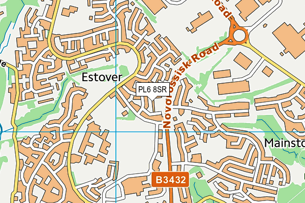 PL6 8SR map - OS VectorMap District (Ordnance Survey)