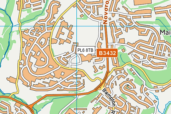 PL6 8TB map - OS VectorMap District (Ordnance Survey)