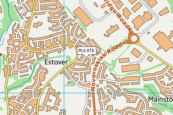 PL6 8TE map - OS VectorMap District (Ordnance Survey)