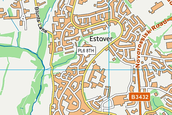 PL6 8TH map - OS VectorMap District (Ordnance Survey)