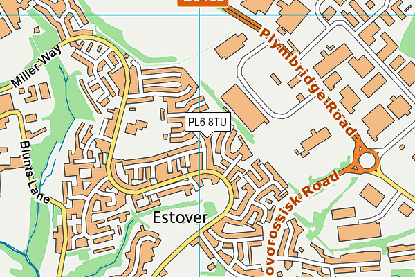 PL6 8TU map - OS VectorMap District (Ordnance Survey)