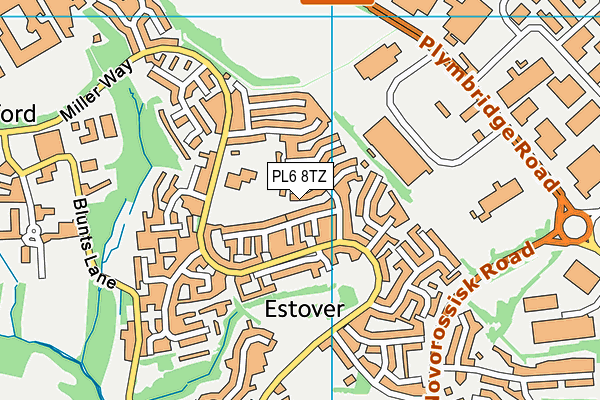 PL6 8TZ map - OS VectorMap District (Ordnance Survey)
