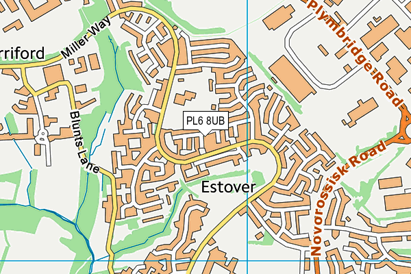 PL6 8UB map - OS VectorMap District (Ordnance Survey)