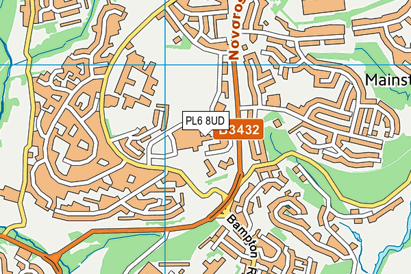 PL6 8UD map - OS VectorMap District (Ordnance Survey)