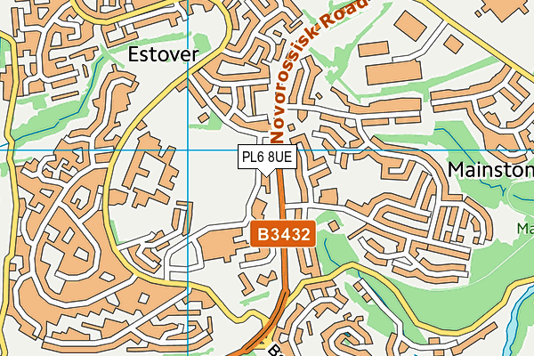 PL6 8UE map - OS VectorMap District (Ordnance Survey)