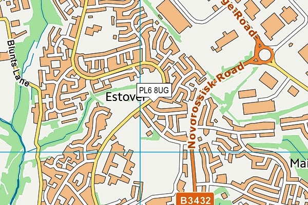 PL6 8UG map - OS VectorMap District (Ordnance Survey)