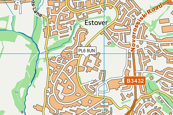 Estover Sports Centre (Closed) map (PL6 8UN) - OS VectorMap District (Ordnance Survey)
