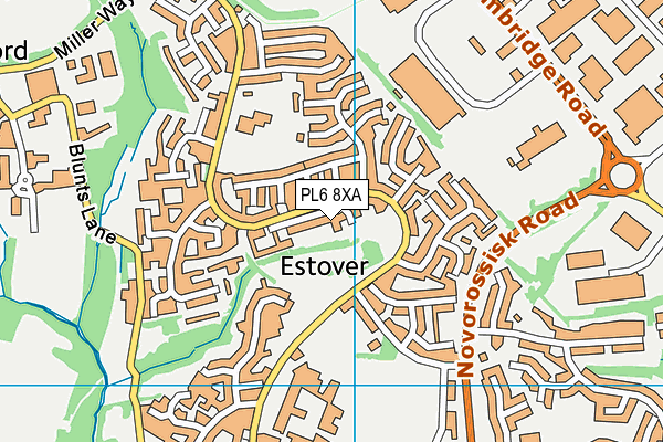 PL6 8XA map - OS VectorMap District (Ordnance Survey)