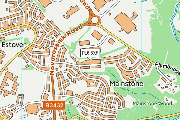 PL6 8XF map - OS VectorMap District (Ordnance Survey)
