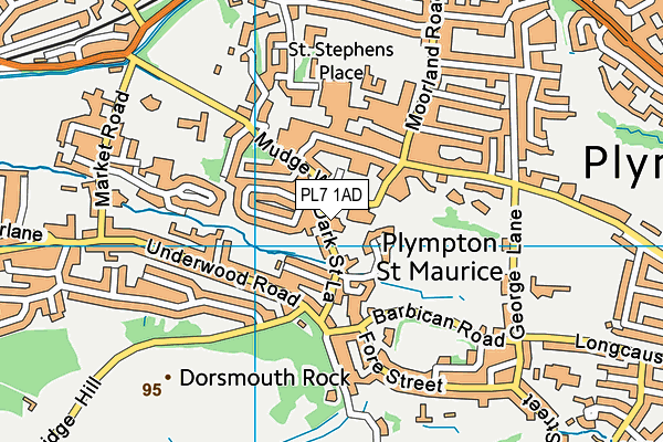 PL7 1AD map - OS VectorMap District (Ordnance Survey)