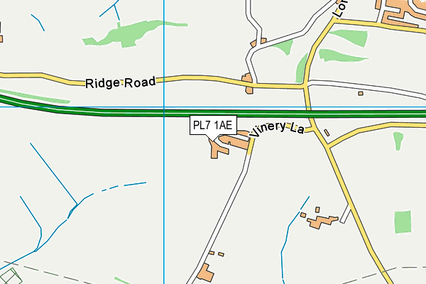 PL7 1AE map - OS VectorMap District (Ordnance Survey)