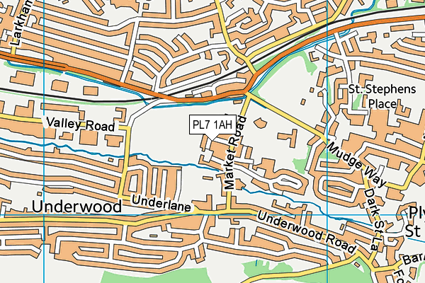 PL7 1AH map - OS VectorMap District (Ordnance Survey)