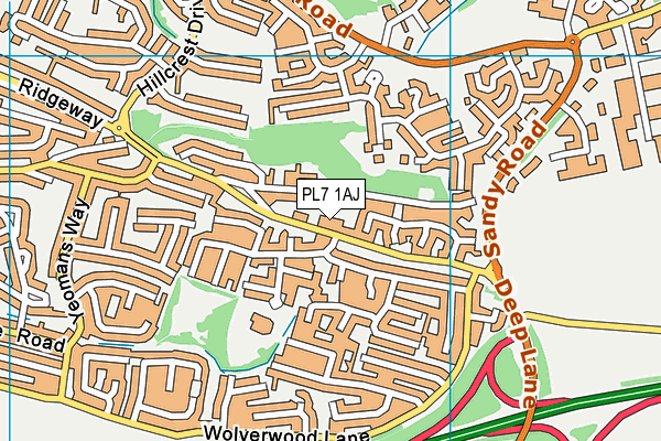 PL7 1AJ map - OS VectorMap District (Ordnance Survey)