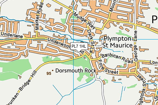 PL7 1HL map - OS VectorMap District (Ordnance Survey)