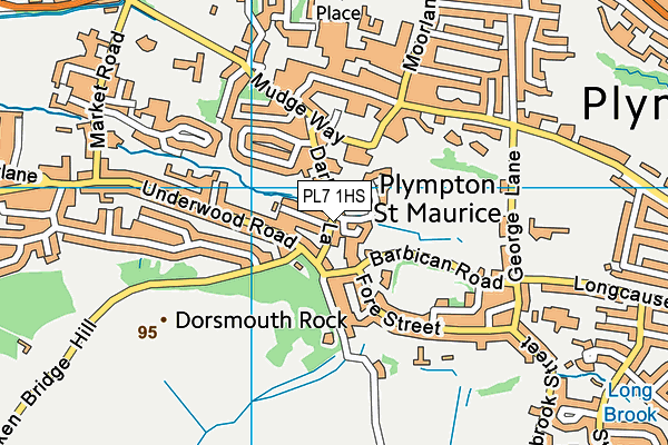 PL7 1HS map - OS VectorMap District (Ordnance Survey)