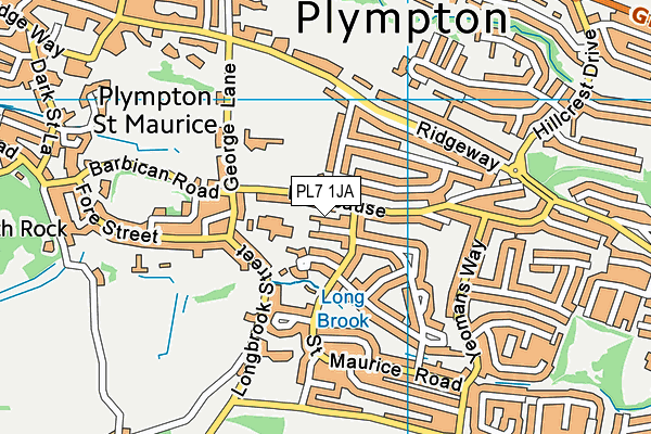 PL7 1JA map - OS VectorMap District (Ordnance Survey)