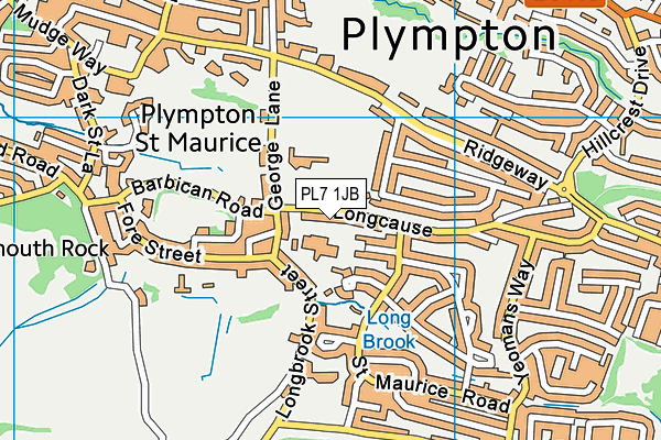 Longcause Community Special School map (PL7 1JB) - OS VectorMap District (Ordnance Survey)