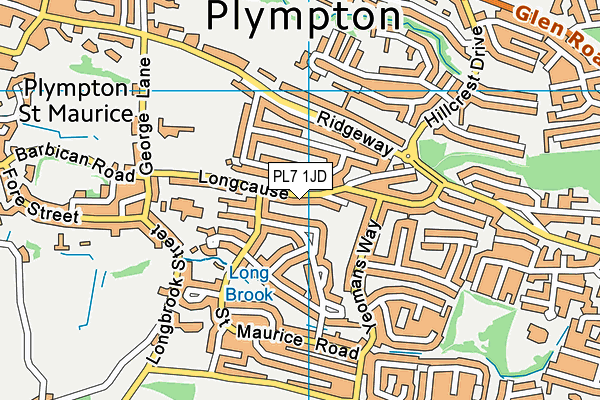 PL7 1JD map - OS VectorMap District (Ordnance Survey)