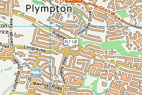 PL7 1JE map - OS VectorMap District (Ordnance Survey)