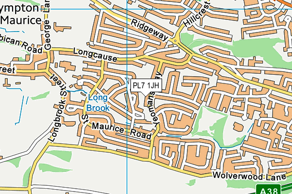 PL7 1JH map - OS VectorMap District (Ordnance Survey)