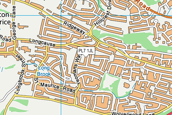 PL7 1JL map - OS VectorMap District (Ordnance Survey)