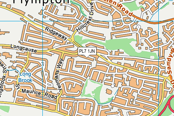 PL7 1JN map - OS VectorMap District (Ordnance Survey)