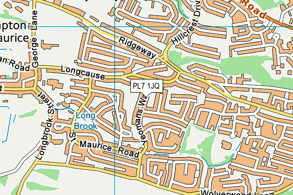 PL7 1JQ map - OS VectorMap District (Ordnance Survey)