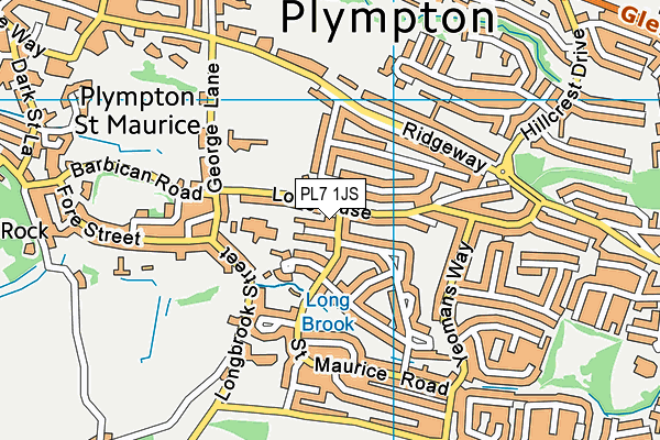 PL7 1JS map - OS VectorMap District (Ordnance Survey)