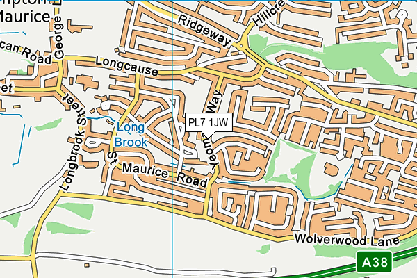PL7 1JW map - OS VectorMap District (Ordnance Survey)