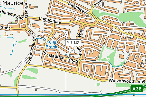 PL7 1JZ map - OS VectorMap District (Ordnance Survey)