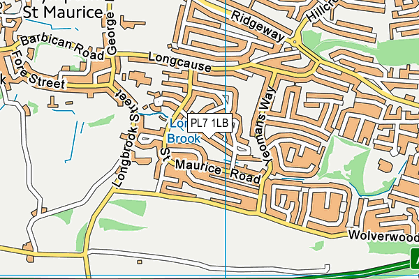 PL7 1LB map - OS VectorMap District (Ordnance Survey)