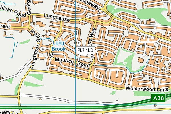 PL7 1LD map - OS VectorMap District (Ordnance Survey)