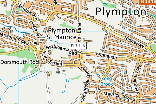PL7 1LN map - OS VectorMap District (Ordnance Survey)