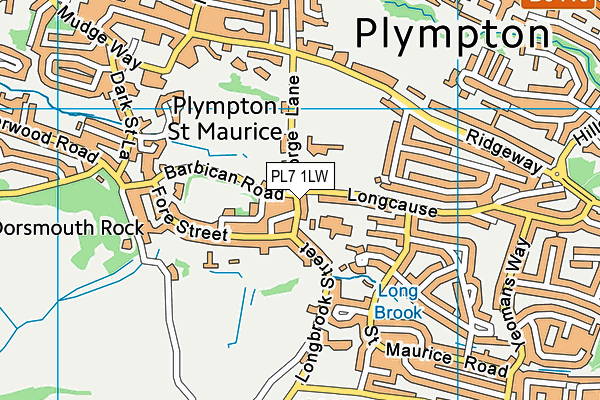 PL7 1LW map - OS VectorMap District (Ordnance Survey)