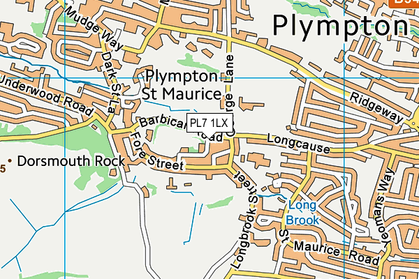 PL7 1LX map - OS VectorMap District (Ordnance Survey)