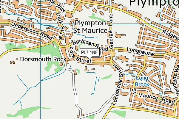 PL7 1NF map - OS VectorMap District (Ordnance Survey)