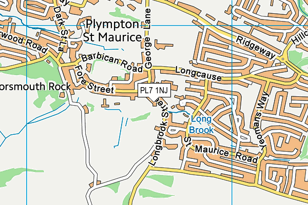 PL7 1NJ map - OS VectorMap District (Ordnance Survey)