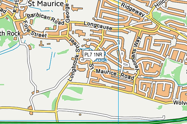 PL7 1NR map - OS VectorMap District (Ordnance Survey)