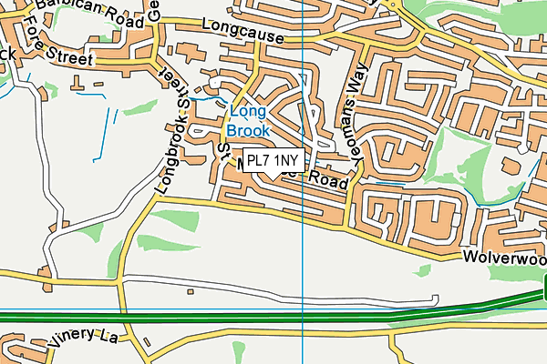 PL7 1NY map - OS VectorMap District (Ordnance Survey)